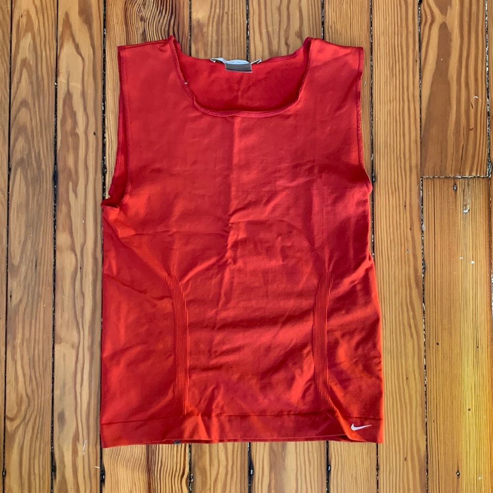 Red Nike seamless tank top